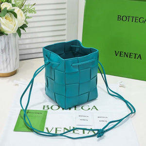 Bottega Veneta BV 680218 Small Cassette Cross-Body Bucket Blue - Default Title - View 1