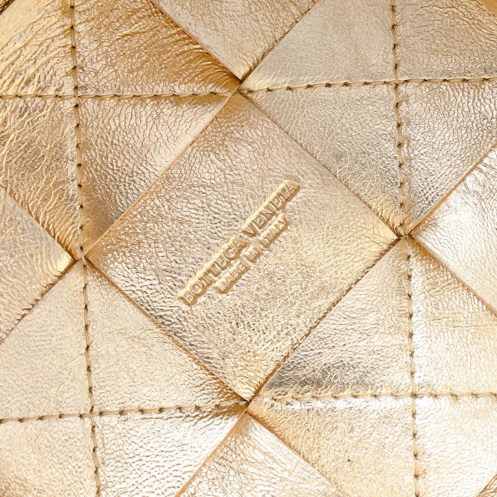 Bottega Veneta BV 680218 Small Cassette Cross-Body Bucket Gold