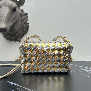 Bottega Veneta BV 680254 Mini Loop Camera Bag Silver gold - Default Title - View 1