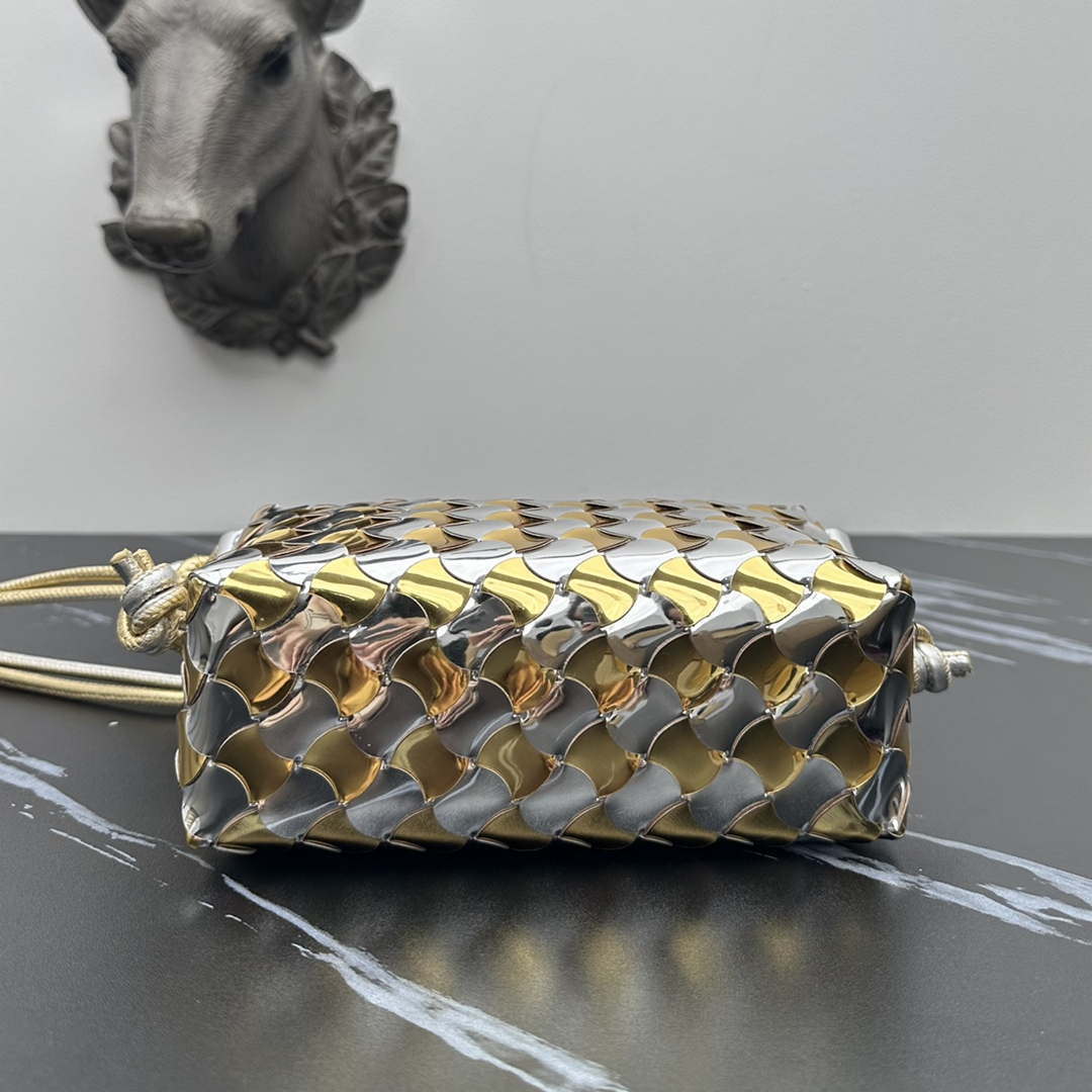 Bottega Veneta BV 680254 Mini Loop Camera Bag Silver gold - Default Title - View 5