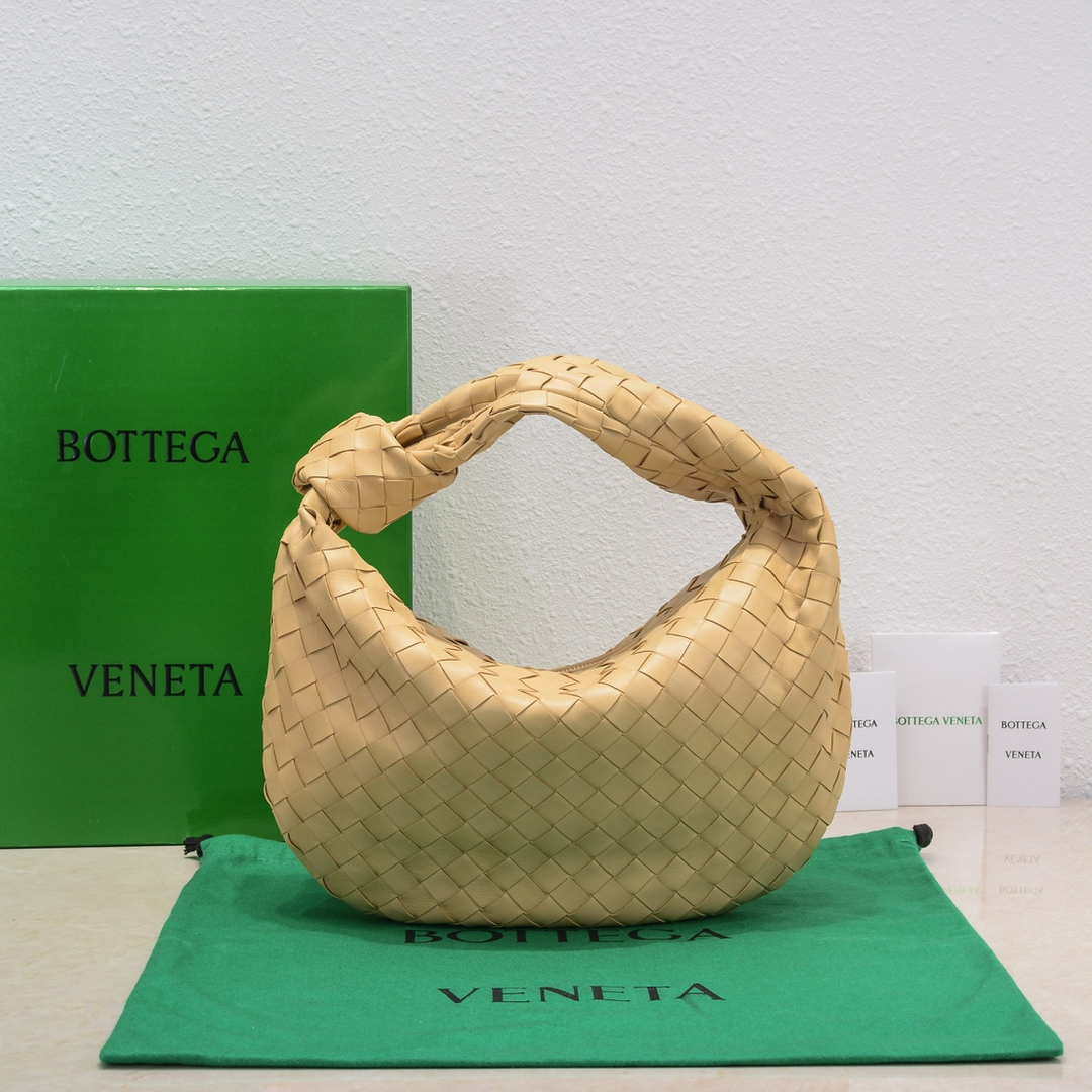 Bottega Veneta BV 690225 Teen Jodie intrecciato leather shoulder bag Apricot - Default Title - View 2