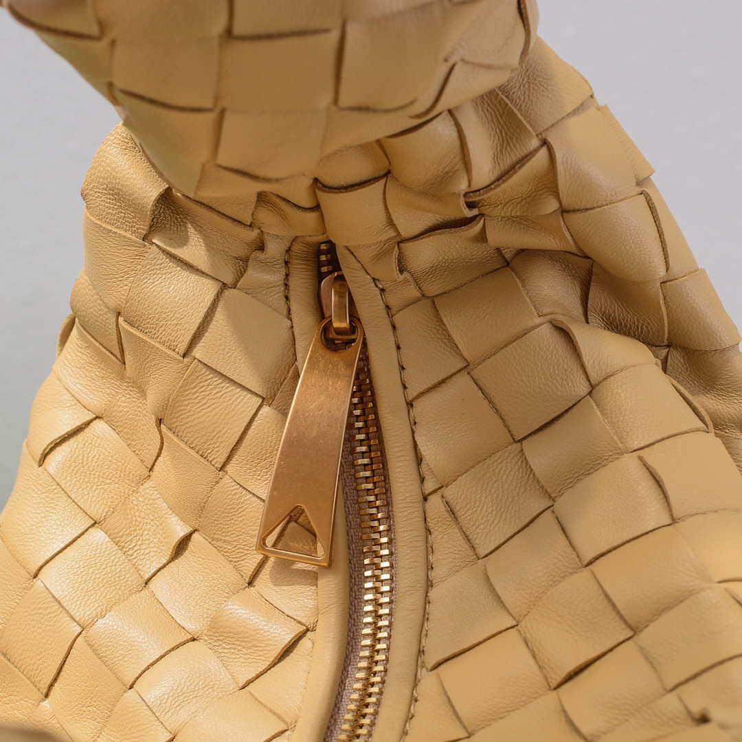 Bottega Veneta BV 690225 Teen Jodie intrecciato leather shoulder bag Apricot - Default Title - View 6