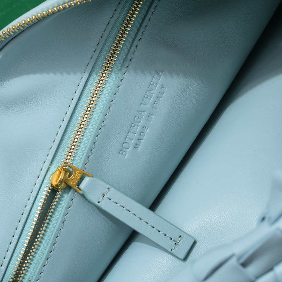 Bottega Veneta BV 690225 Teen Jodie intrecciato leather shoulder bag Light Blue - Default Title - View 7
