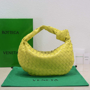 Bottega Veneta BV 690225 Teen Jodie intrecciato leather shoulder bag Lemon Yellow - Default Title - View 1