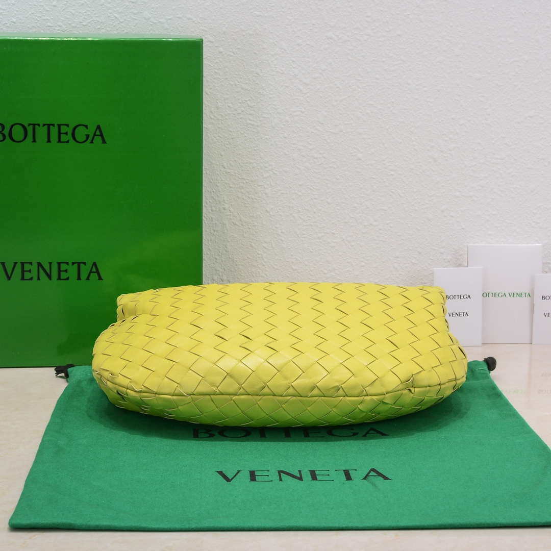 Bottega Veneta BV 690225 Teen Jodie intrecciato leather shoulder bag Lemon Yellow - Default Title - View 5