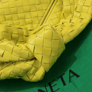 Bottega Veneta BV 690225 Teen Jodie intrecciato leather shoulder bag Lemon Yellow - Default Title - View 6