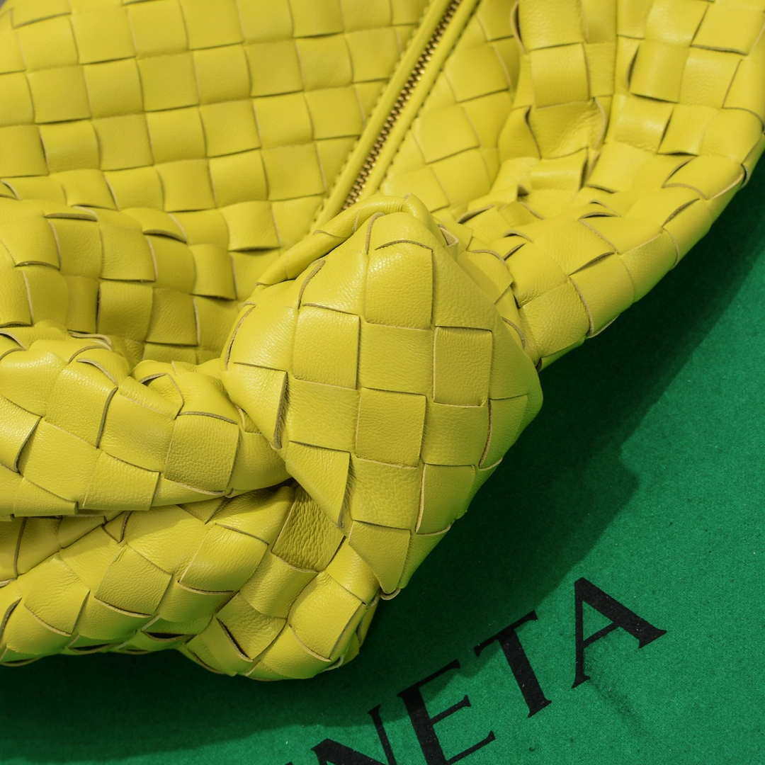 Bottega Veneta BV 690225 Teen Jodie intrecciato leather shoulder bag Lemon Yellow