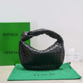 Bottega Veneta BV 690225 Teen Jodie intrecciato leather shoulder bag Black