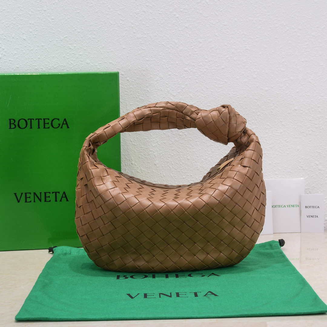 Bottega Veneta BV 690225 Teen Jodie intrecciato leather shoulder bag Brown - Default Title - View 2