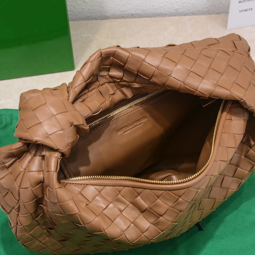 Bottega Veneta BV 690225 Teen Jodie intrecciato leather shoulder bag Brown - Default Title - View 7