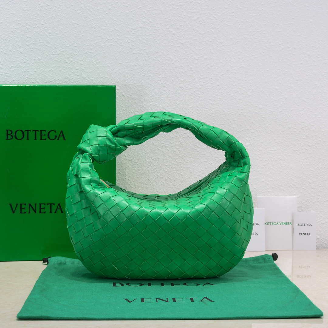Bottega Veneta BV 690225 Teen Jodie intrecciato leather shoulder bag Green - Default Title - View 2