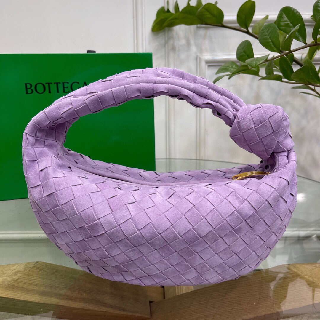 Bottega Veneta BV 690225 Teen Jodie intrecciato leather shoulder bag Purple