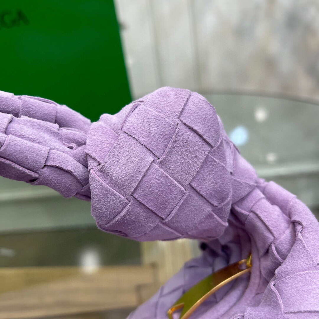 Bottega Veneta BV 690225 Teen Jodie intrecciato leather shoulder bag Purple