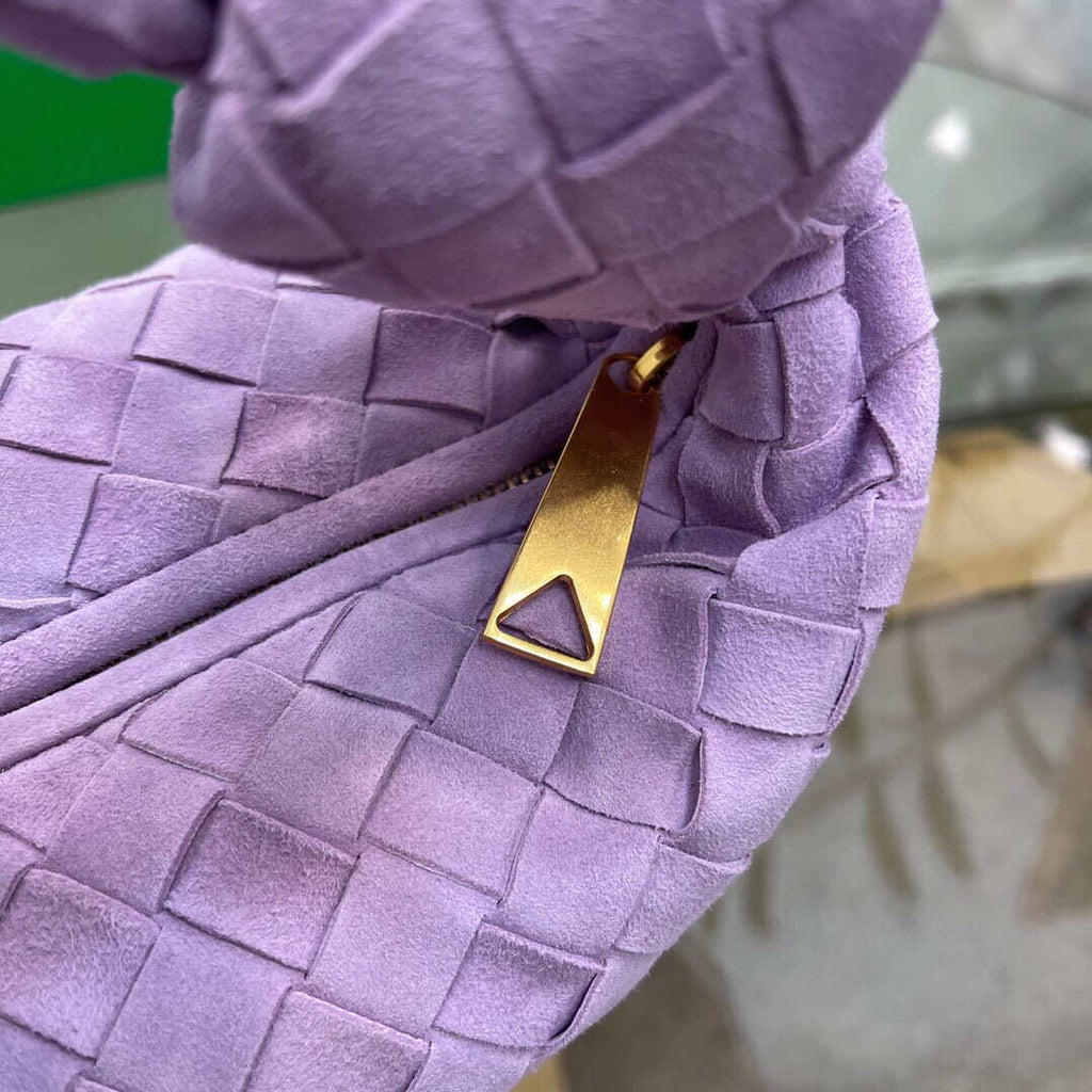 Bottega Veneta BV 690225 Teen Jodie intrecciato leather shoulder bag Purple