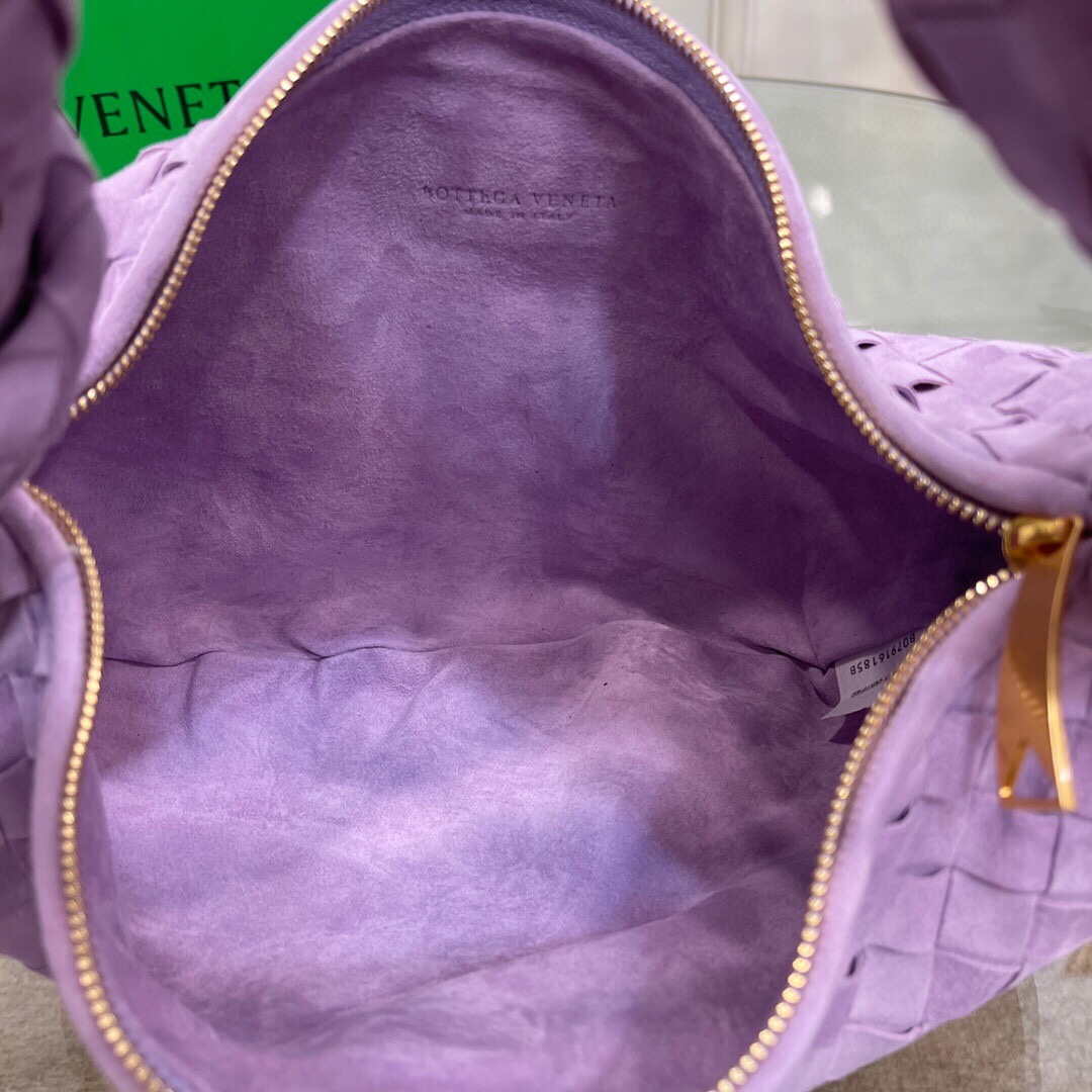 Bottega Veneta BV 690225 Teen Jodie intrecciato leather shoulder bag Purple