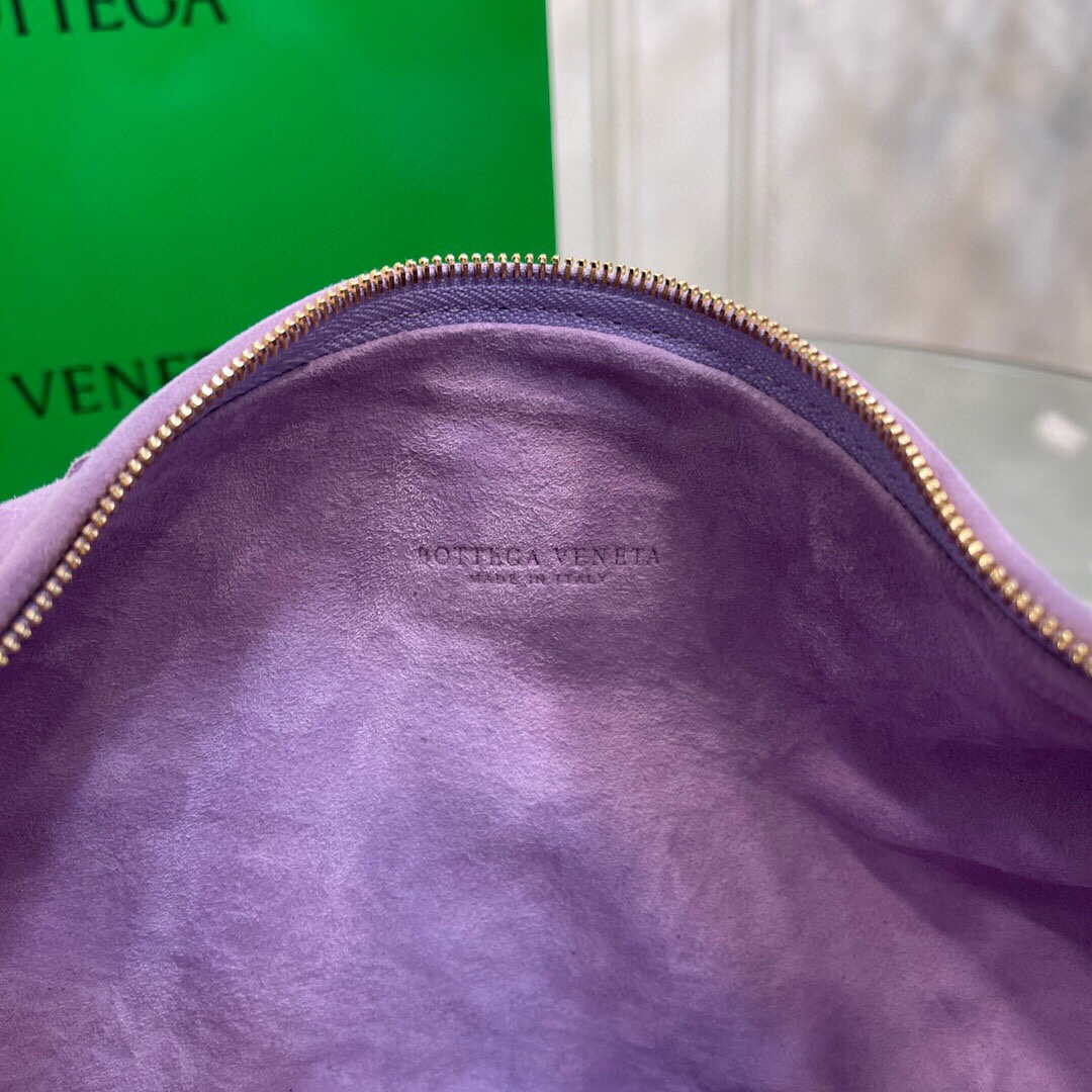 Bottega Veneta BV 690225 Teen Jodie intrecciato leather shoulder bag Purple