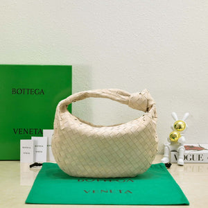 Bottega Veneta BV 690225 Teen Jodie intrecciato suede shoulder bag Beige - Default Title - View 1