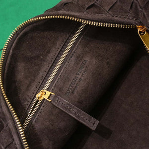 Bottega Veneta BV 690225 Teen Jodie intrecciato suede shoulder bag Brown - Default Title - View 8