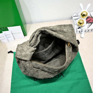 Bottega Veneta BV 690225 Teen Jodie intrecciato suede shoulder bag Dark Green - Default Title - View 7