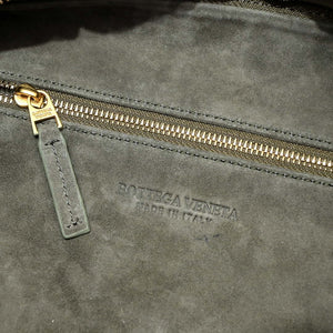 Bottega Veneta BV 690225 Teen Jodie intrecciato suede shoulder bag Dark Green - Default Title - View 8