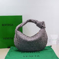 Bottega Veneta BV 690225 Teen Jodie intrecciato suede shoulder bag Drak Purple - Default Title - View 1