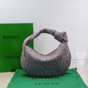 Bottega Veneta BV 690225 Teen Jodie intrecciato suede shoulder bag Drak Purple - Default Title - View 1
