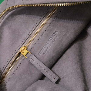 Bottega Veneta BV 690225 Teen Jodie intrecciato suede shoulder bag Drak Purple - Default Title - View 6