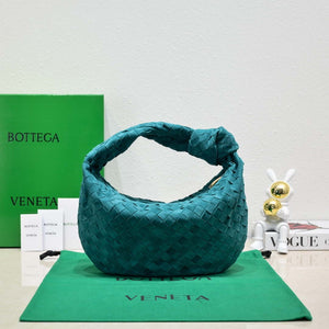 Bottega Veneta BV 690225 Teen Jodie intrecciato suede shoulder bag Lake Blue - Default Title - View 2