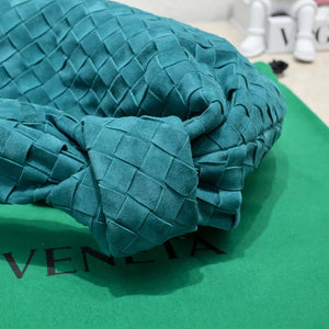 Bottega Veneta BV 690225 Teen Jodie intrecciato suede shoulder bag Lake Blue - Default Title - View 5