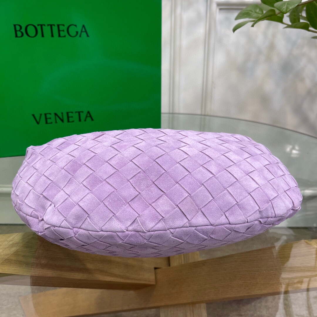 Bottega Veneta BV 690225 Teen Jodie intrecciato suede shoulder bag Purple - Default Title - View 4