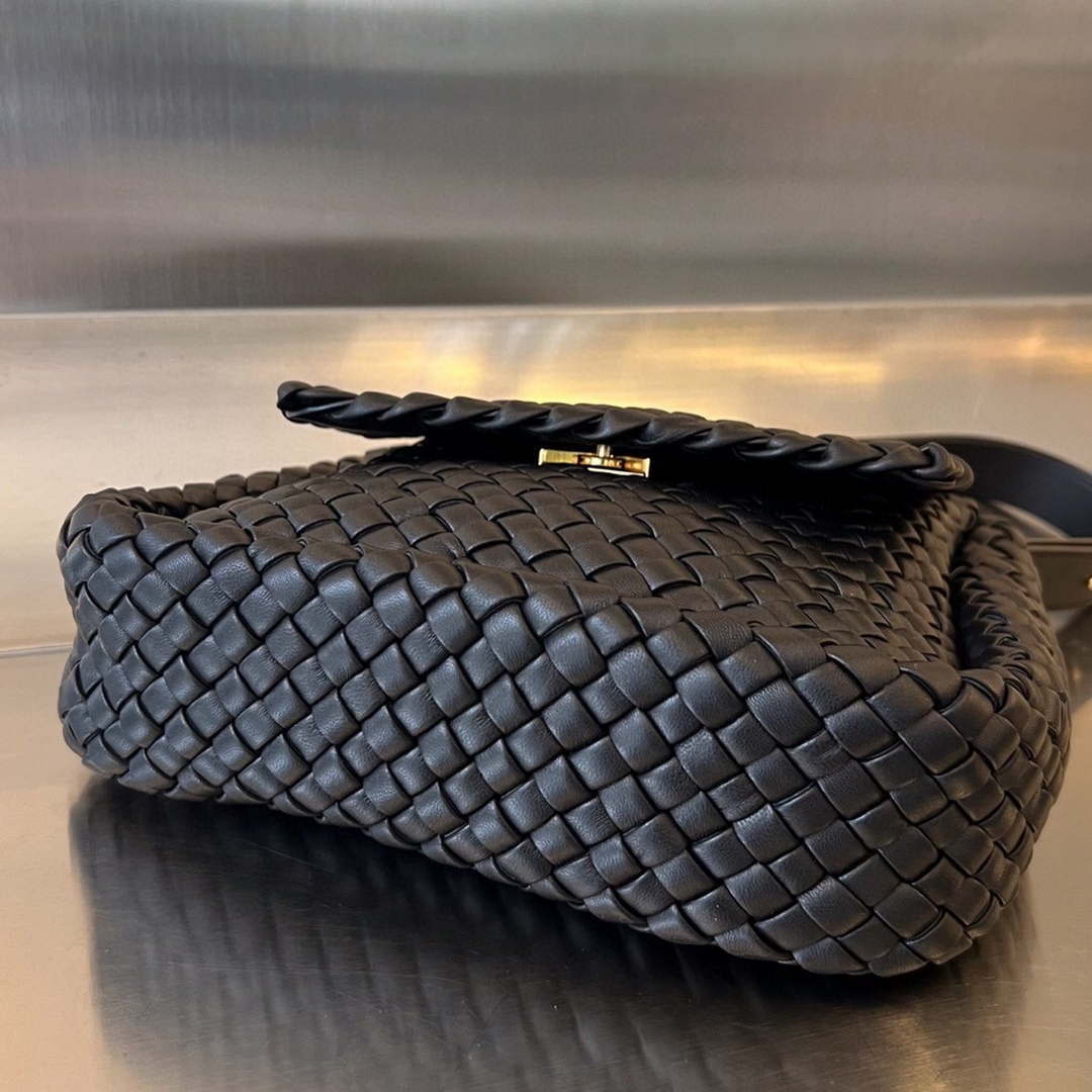 Bottega Veneta BV 709418 Small Cobble Shoulder Bag Black - Default Title - View 4