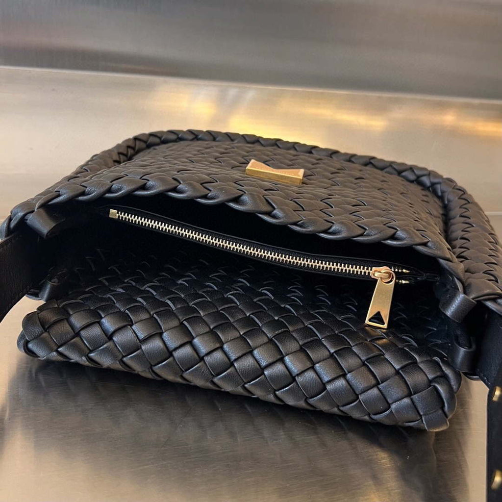 Bottega Veneta BV 709418 Small Cobble Shoulder Bag Black