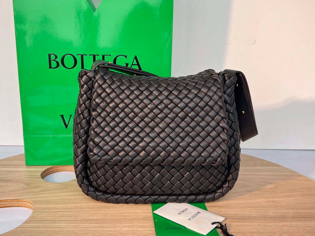 Bottega Veneta BV 709418 Small Cobble Shoulder Bag Drak Brown