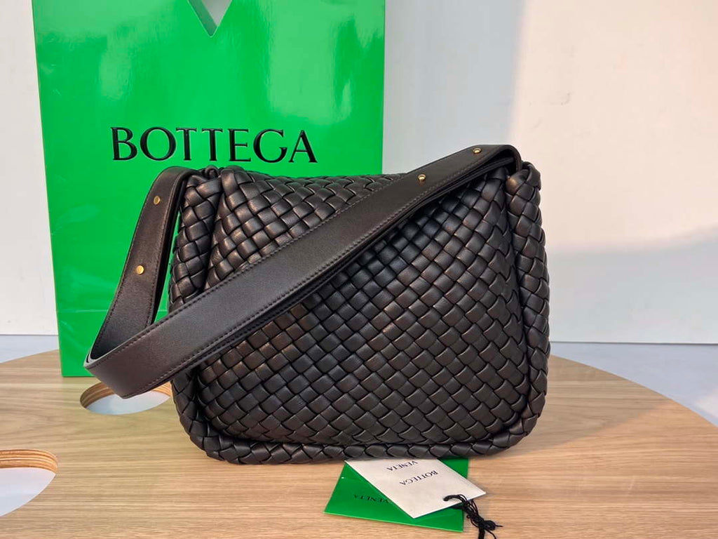 Bottega Veneta BV 709418 Small Cobble Shoulder Bag Drak Brown