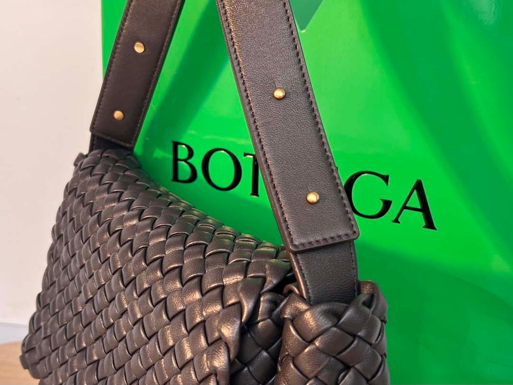 Bottega Veneta BV 709418 Small Cobble Shoulder Bag Drak Brown