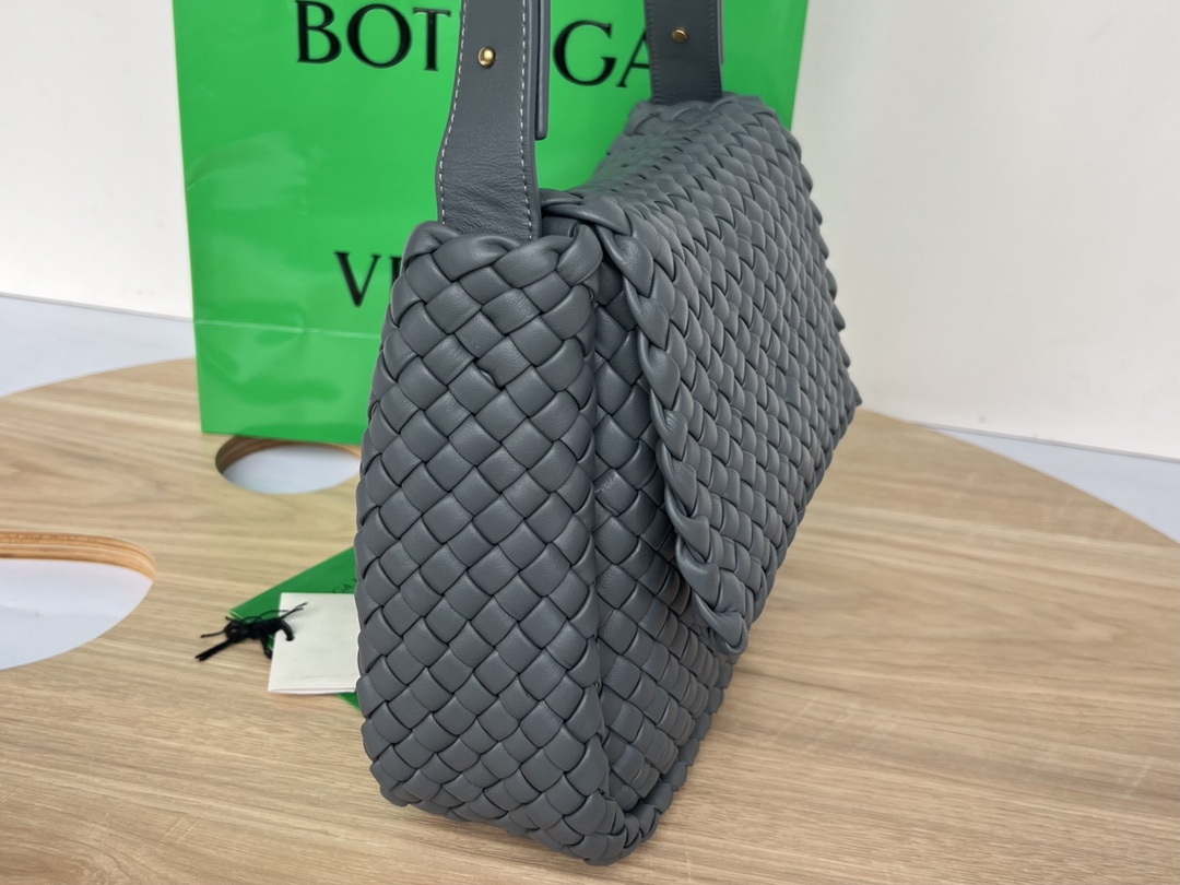 Bottega Veneta BV 709418 Small Cobble Shoulder Bag Dark Gray - Default Title - View 3