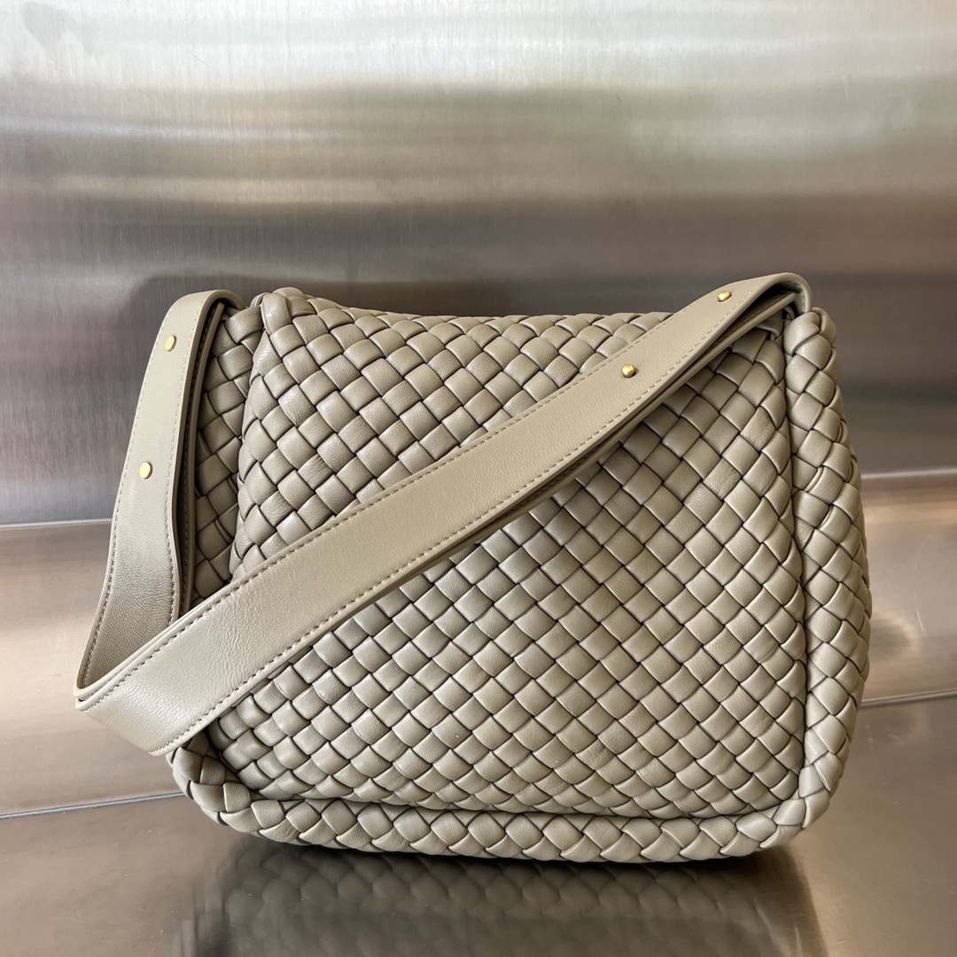 Bottega Veneta BV 709418 Small Cobble Shoulder Bag Gray - Default Title - View 3