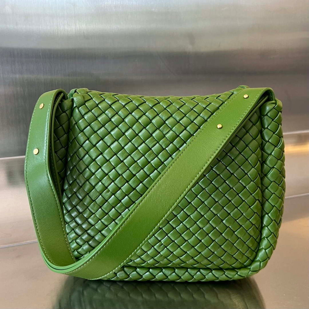 Bottega Veneta BV 709418 Small Cobble Shoulder Bag Green