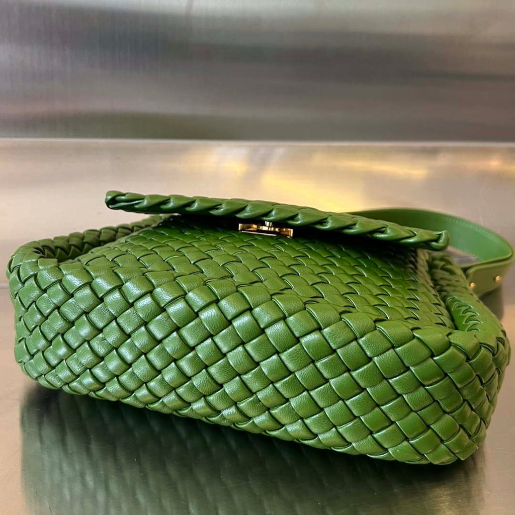 Bottega Veneta BV 709418 Small Cobble Shoulder Bag Green