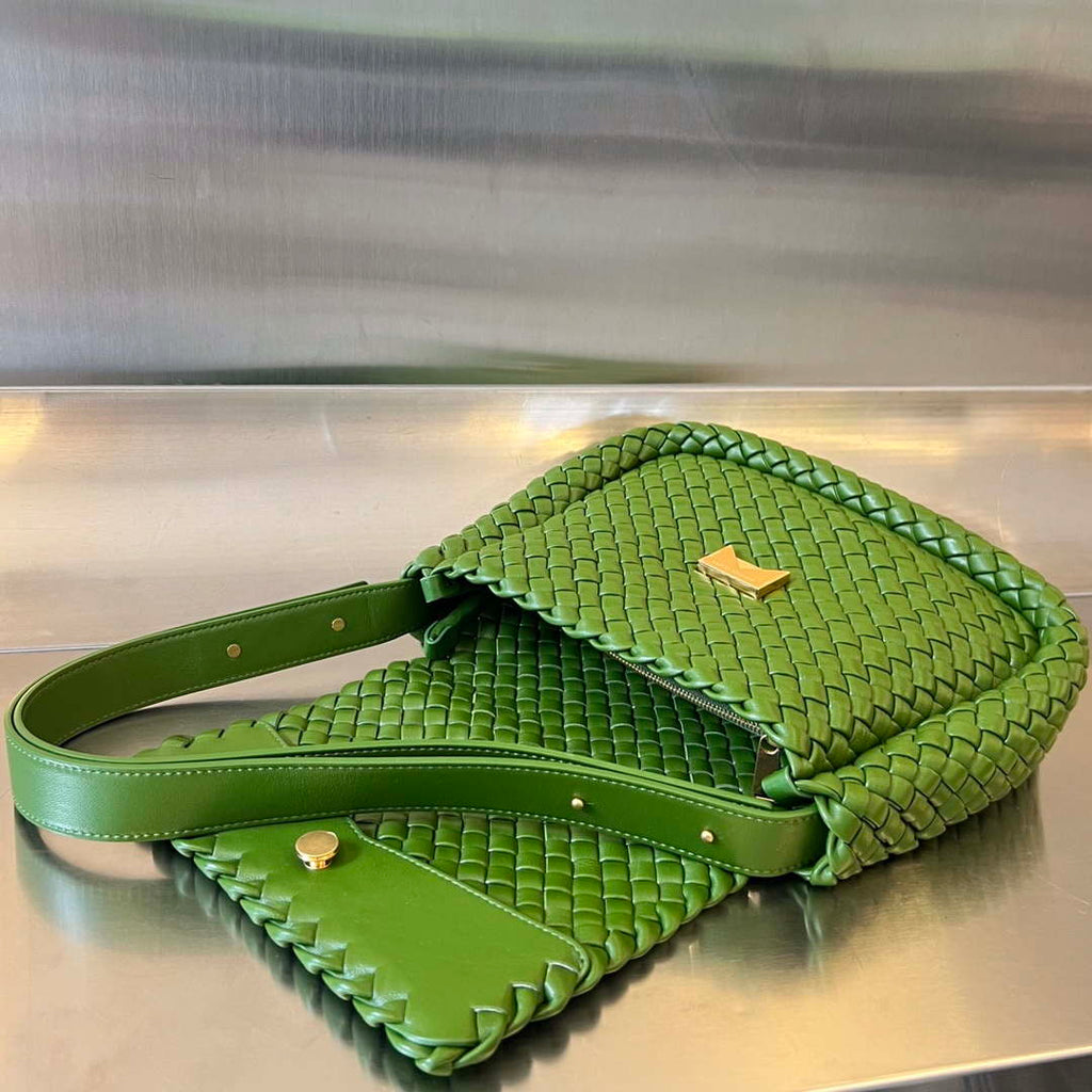 Bottega Veneta BV 709418 Small Cobble Shoulder Bag Green