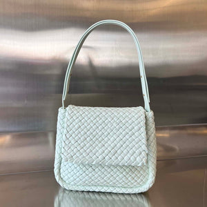Bottega Veneta BV 709418 Small Cobble Shoulder Bag Light Blue - Default Title - View 1