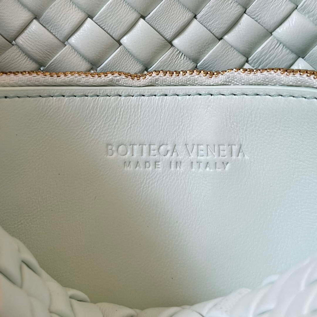 Bottega Veneta BV 709418 Small Cobble Shoulder Bag Light Blue