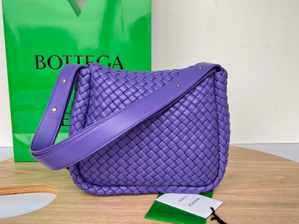 Bottega Veneta BV 709418 Small Cobble Shoulder Bag Purple
