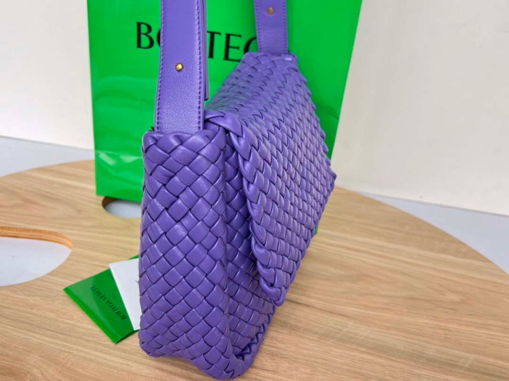 Bottega Veneta BV 709418 Small Cobble Shoulder Bag Purple