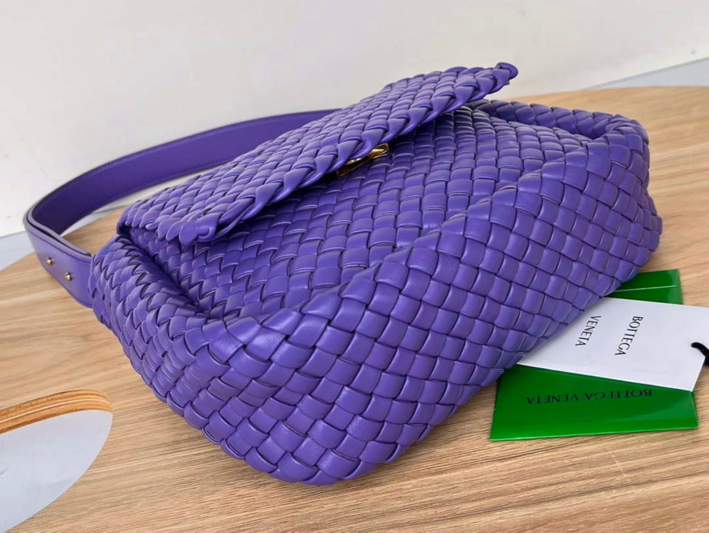 Bottega Veneta BV 709418 Small Cobble Shoulder Bag Purple