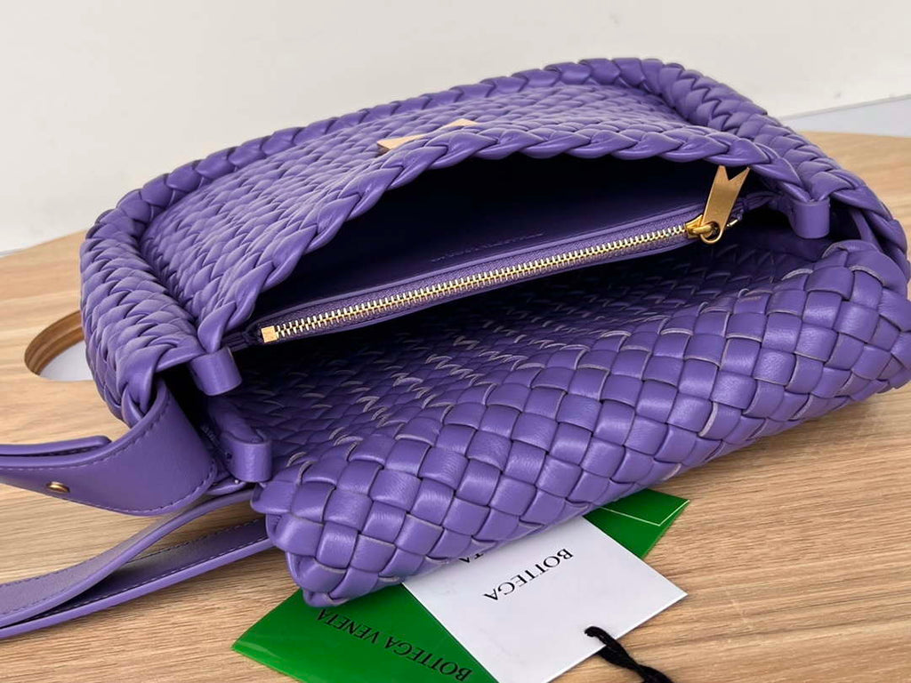 Bottega Veneta BV 709418 Small Cobble Shoulder Bag Purple