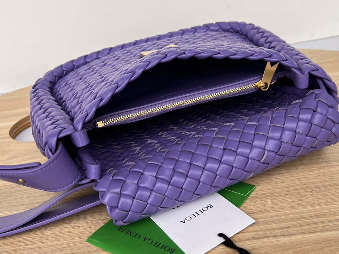 Bottega Veneta BV 709418 Small Cobble Shoulder Bag Purple - Default Title - View 6
