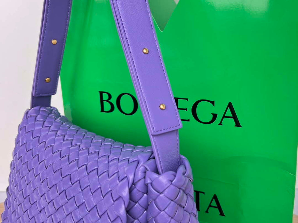 Bottega Veneta BV 709418 Small Cobble Shoulder Bag Purple