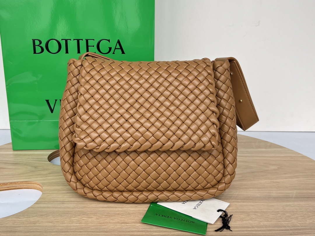 Bottega Veneta BV 709418 Small Cobble Shoulder Bag Tan - Default Title - View 1