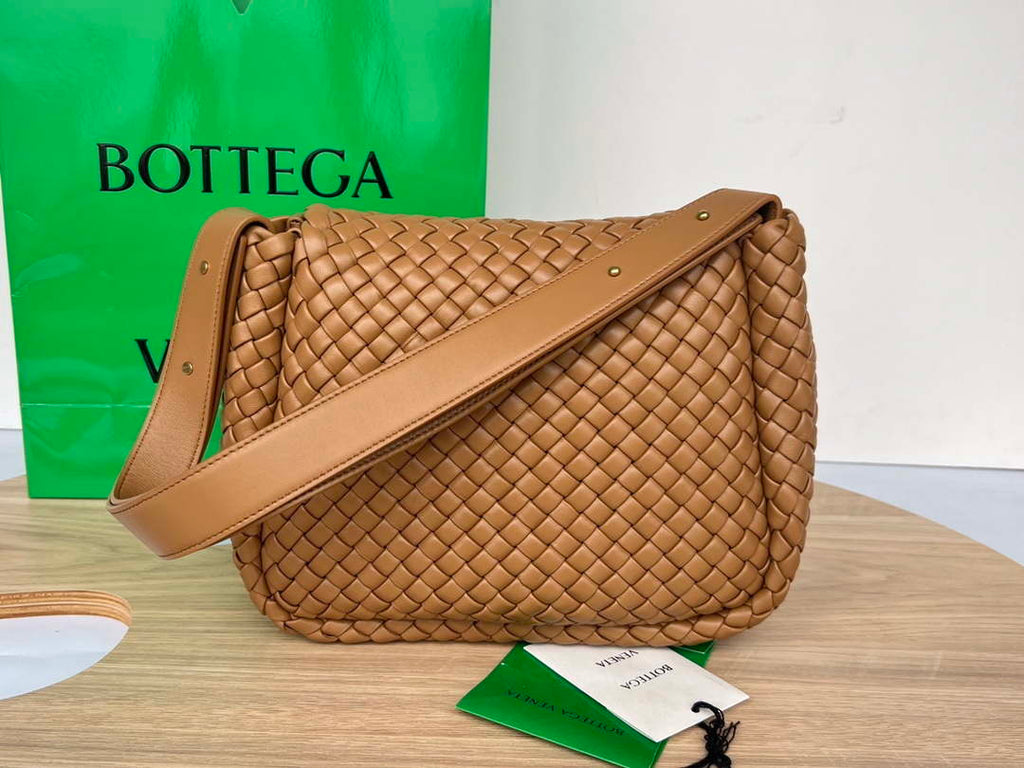 Bottega Veneta BV 709418 Small Cobble Shoulder Bag Tan